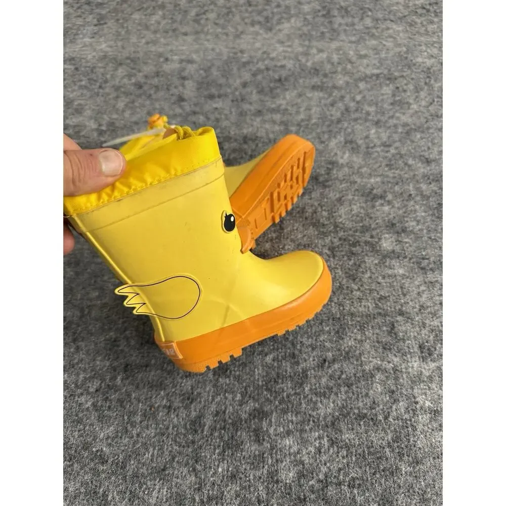 Mucky Wear Toddler Girls Boys Rain Boots 5T Kids Rubber Duck Yellow Wings N201